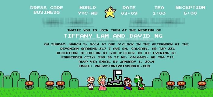 Video game themed DIY wedding invite (PICS)