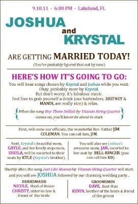Ceremony Programs