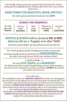 Ceremony Programs