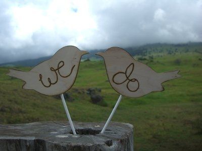 love birds cake topper