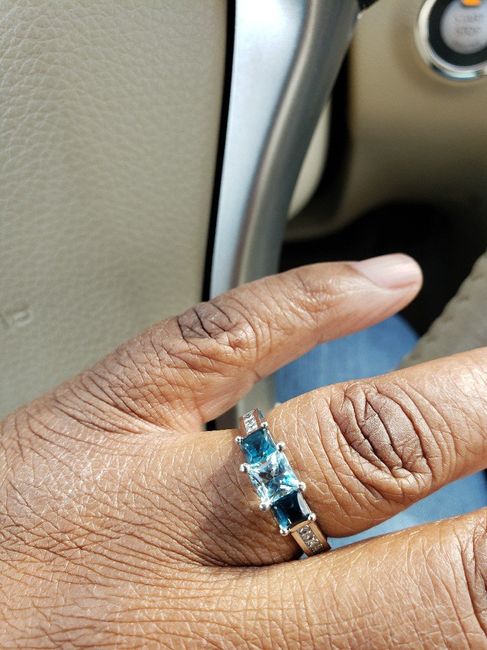 Non-diamond engagement ring - 1