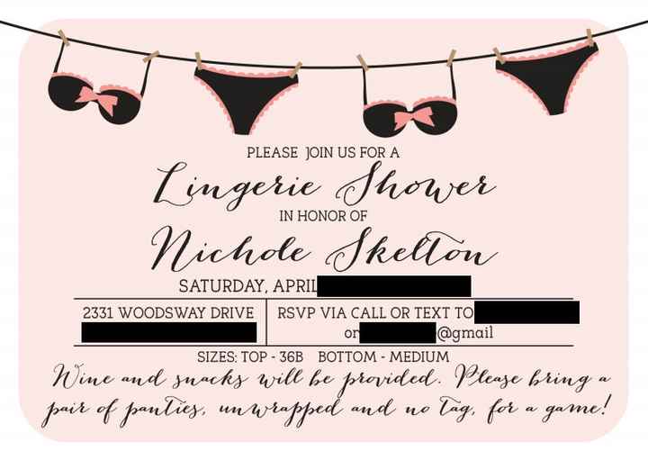 Lingerie Bridal Shower