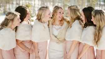 Winter Wedding bridesmaid coverups