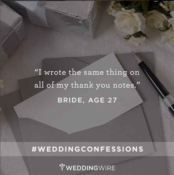 What's your wedding confession?