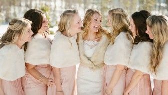 Winter Wedding bridesmaid coverups