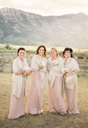 Winter Wedding bridesmaid coverups