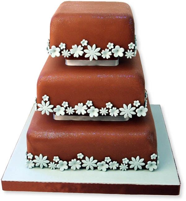 Chocolate Iced Wedding Cake