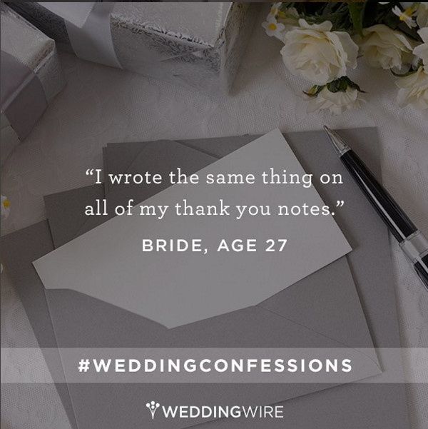 What's your wedding confession?