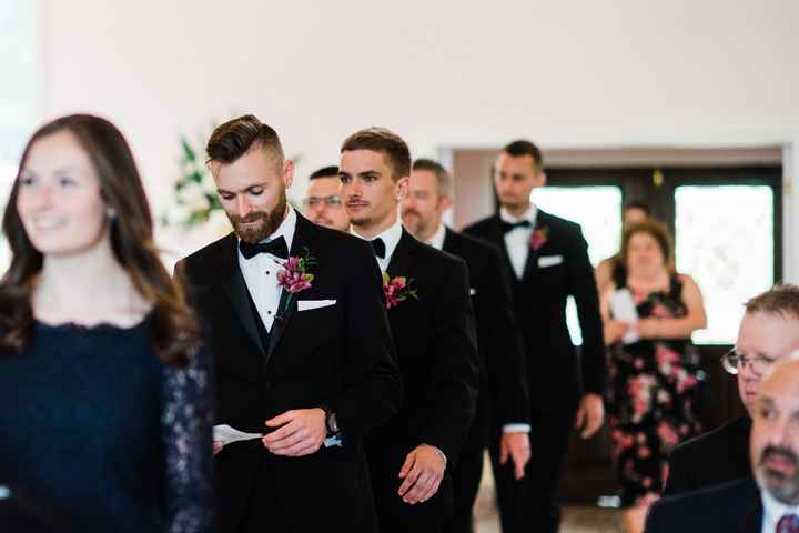 officiant, groom, groomsmen