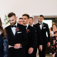officiant, groom, groomsmen