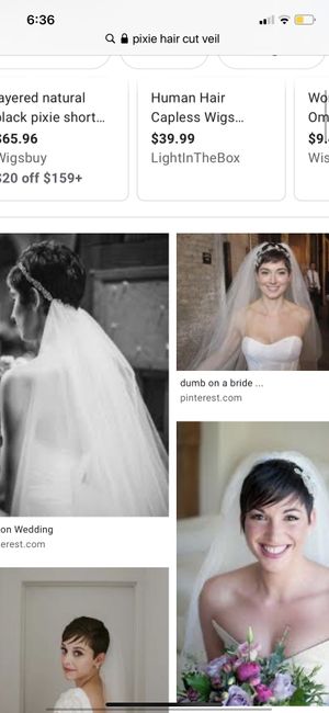 Any ideas for veils for short hair??? - 1