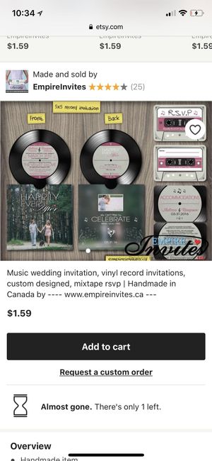 Record player invitations - 1