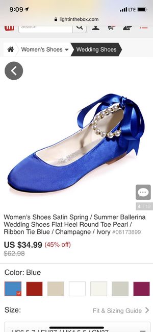 Blue lace flats - 2