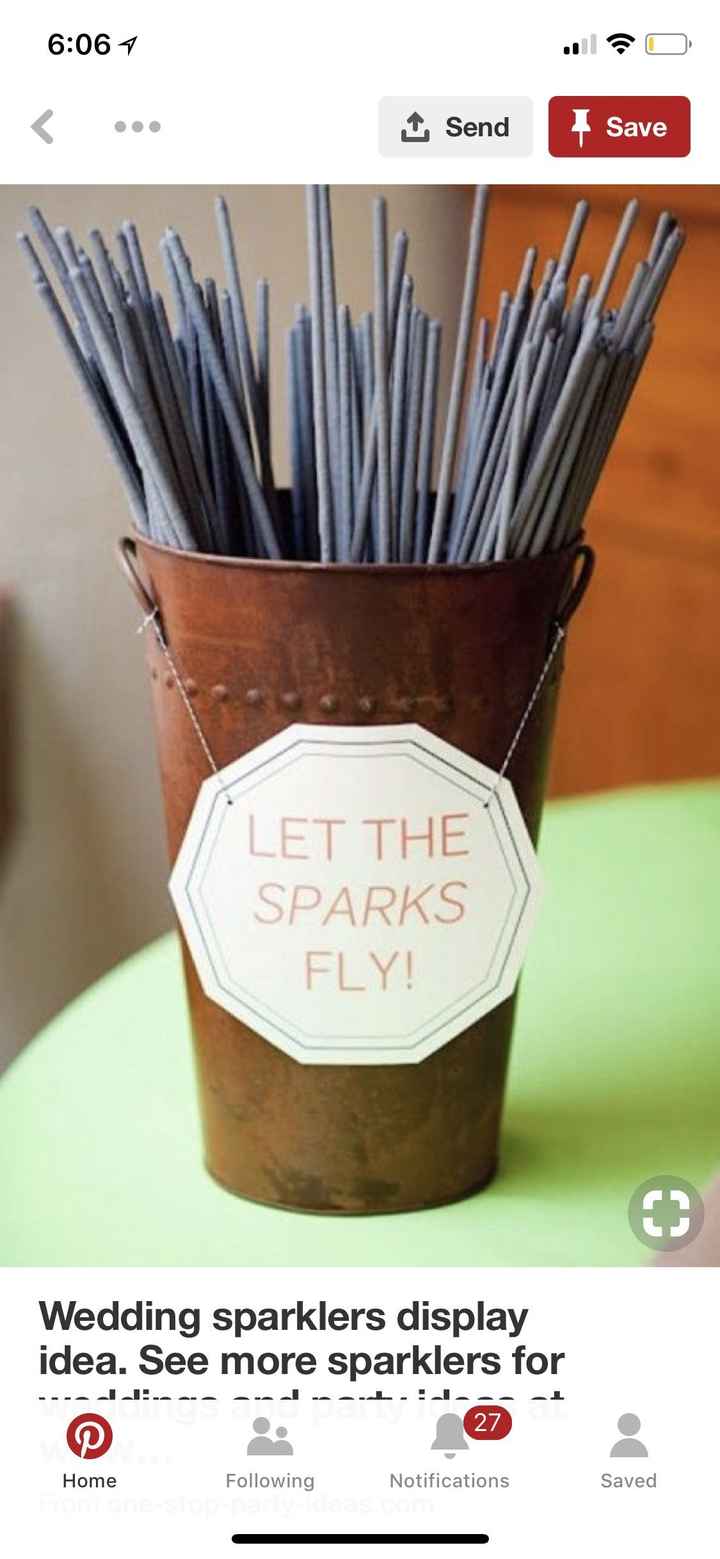 Sparkler Send-off: how to distribute and throw away?? - 1