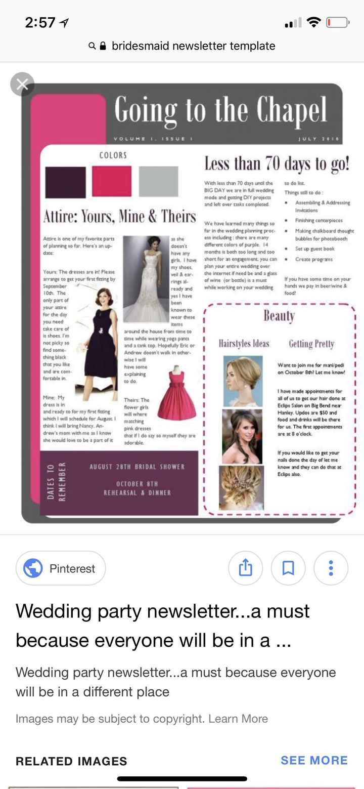 Bridesmaid Newsletter - 3