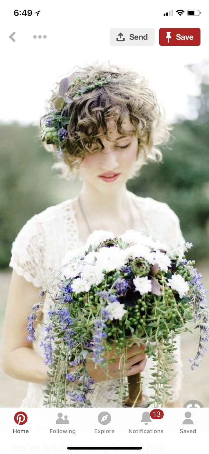 Short hair brides w/ flower crown - 5