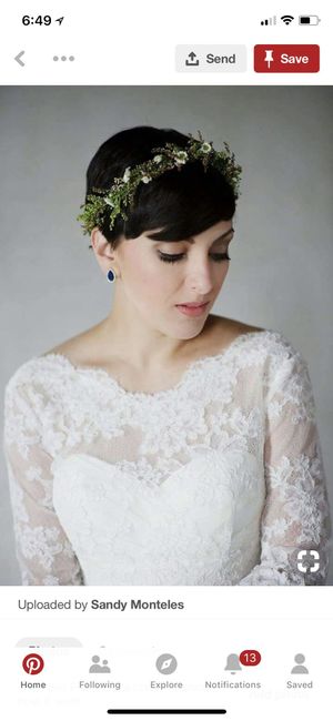 Short hair brides w/ flower crown - 3