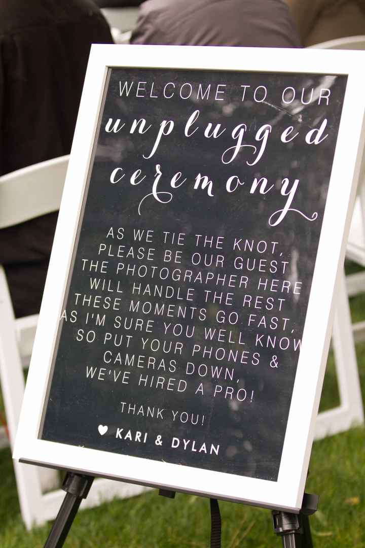 Unplugged ceremony