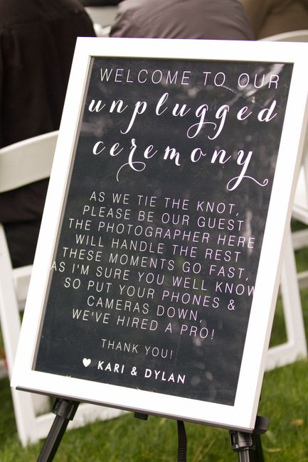Unplugged ceremony