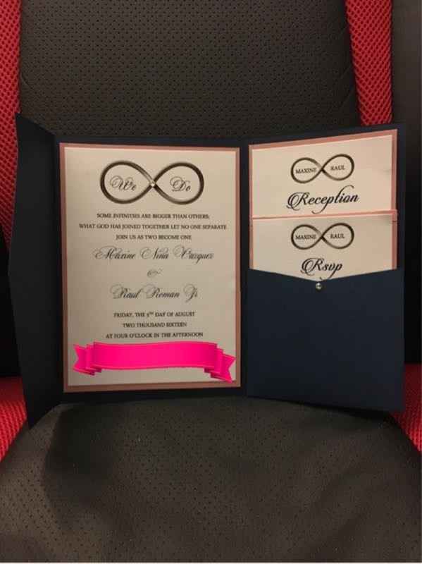 Finished my sample pocketfold invitation!