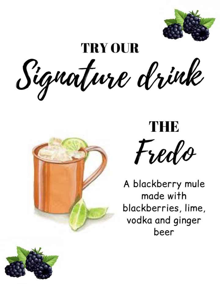 Signature drink sign - 1
