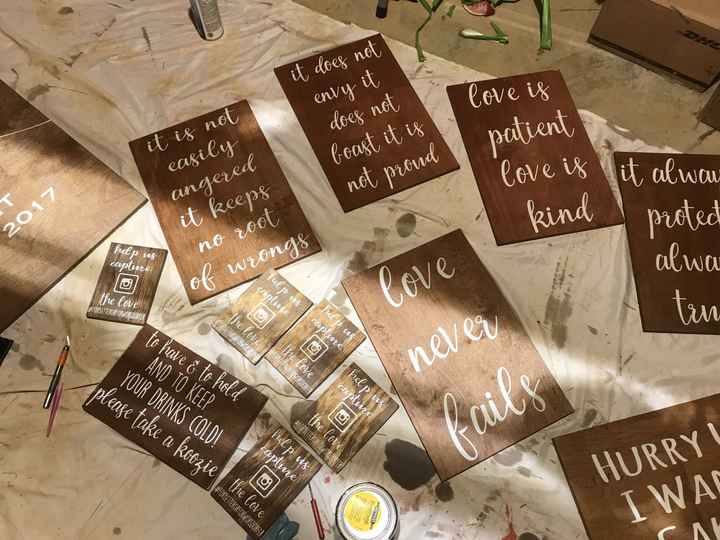 DIY wedding Signs are FINALLY done!