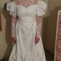 I tried on my mom's wedding dress! (Pics)