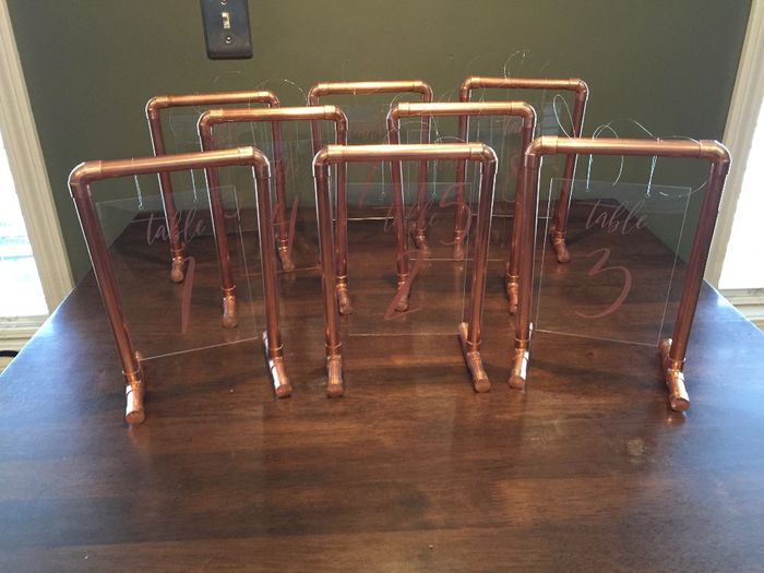 table numbers- (still have to cut off "tails)