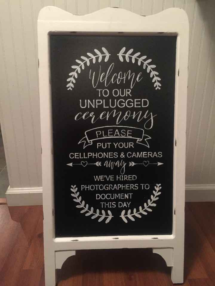 unplugged ceremony chalkboard