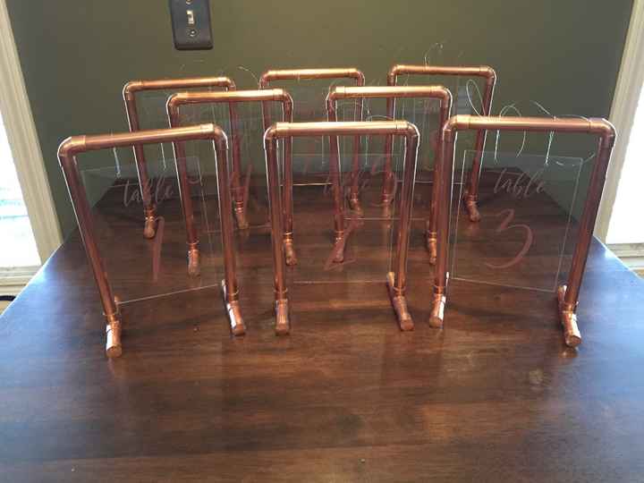 table numbers- (still have to cut off "tails)