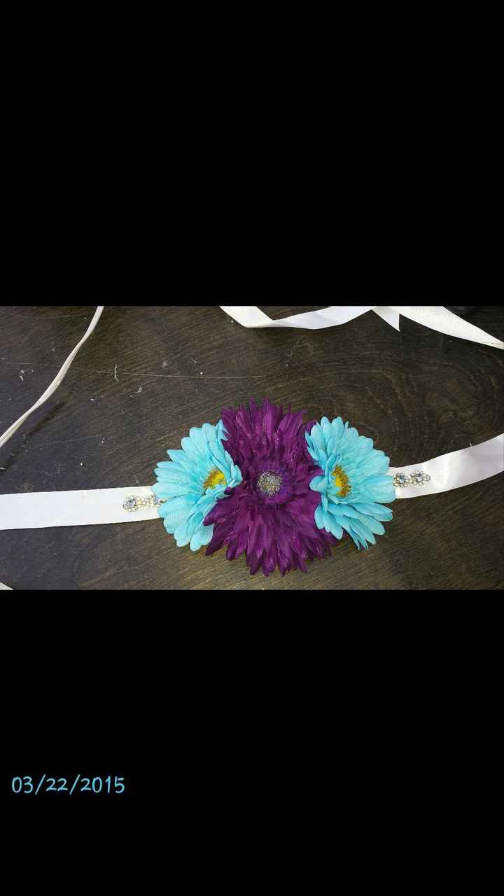 Diy flower girl sash