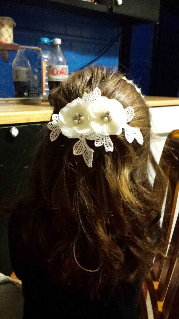 My flower's girls hair.