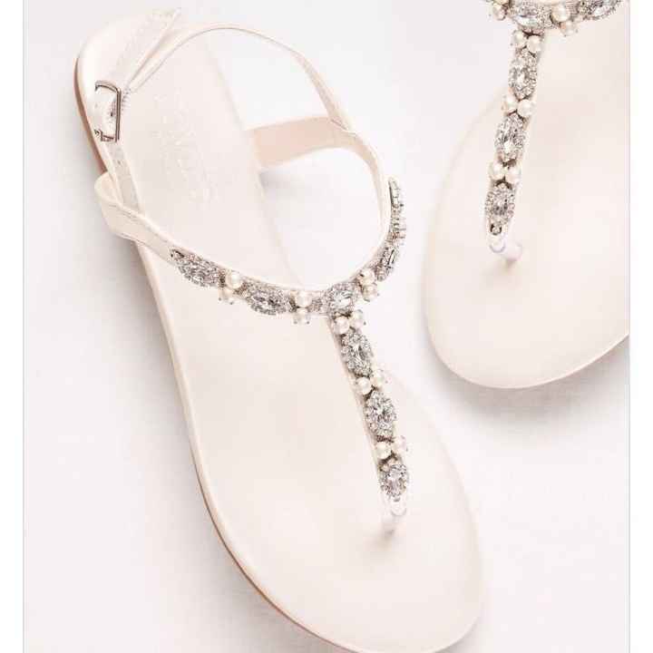 Beach friendly bridal shoes