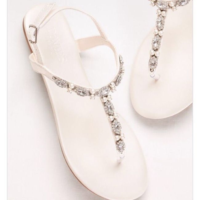 Beach friendly bridal shoes