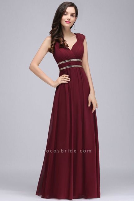 Red/burgundy wedding dress 1