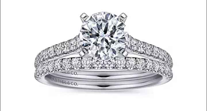 Need wedding band ideas for my pave radiant engagement ring! - 1