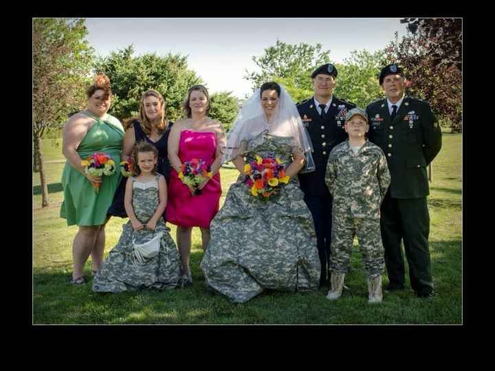 Country themed wedding with a little camo for the groom