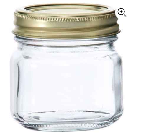 Shorter 8oz jar with a rounded square shape