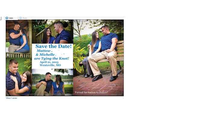 Save the Date! Oversized postcard....