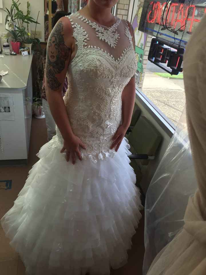 Took my dress home and my last day of work before my wedding! 4 days!