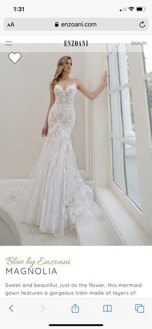 Wedding dress for sale. Has not been worn or altered - 1