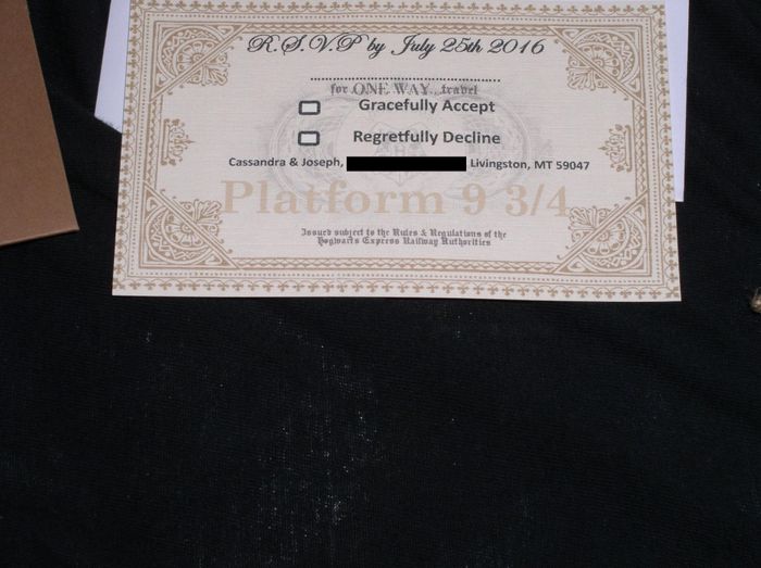 Our Harry Potter invitations came!!!