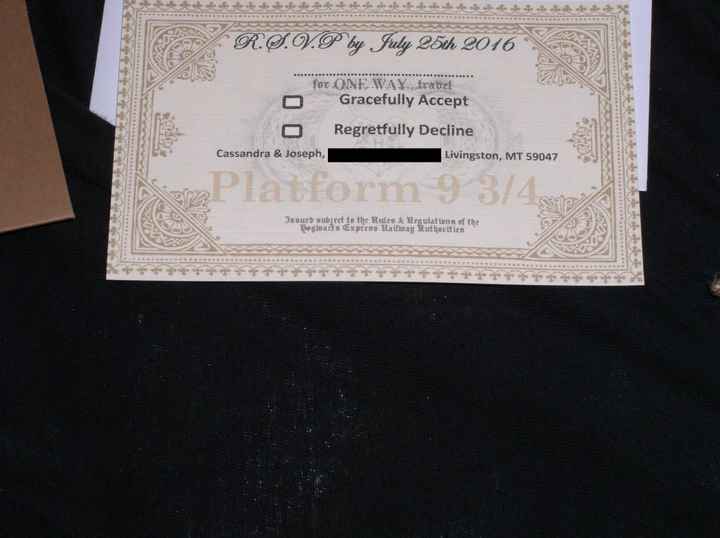 Our Harry Potter invitations came!!!