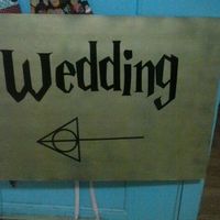 DIY Harry Potter wedding... sign sneak peek