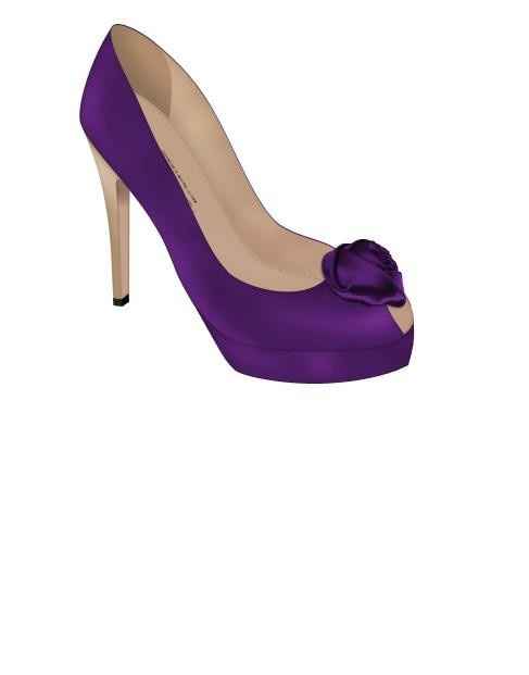 Purple and Gold Wedding shoes