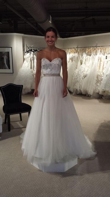 Show me you in your dress versus the model!