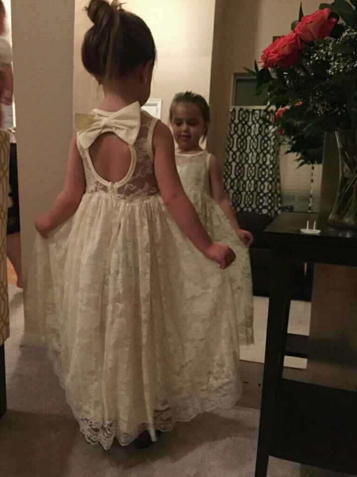 My nieces flower girl dress is here!