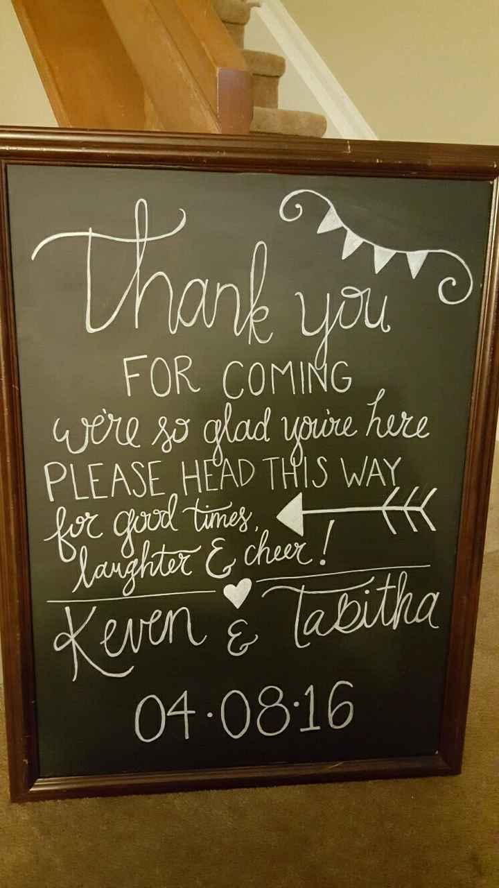 DIY chalkboard sign :)