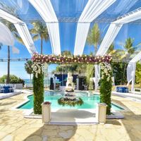 Reception venue had a clear tent