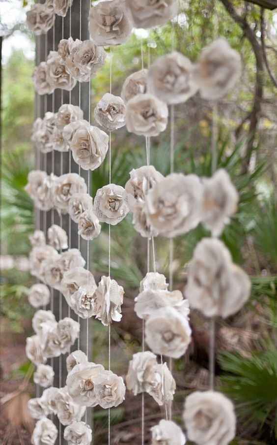 Book rose flower curtain
